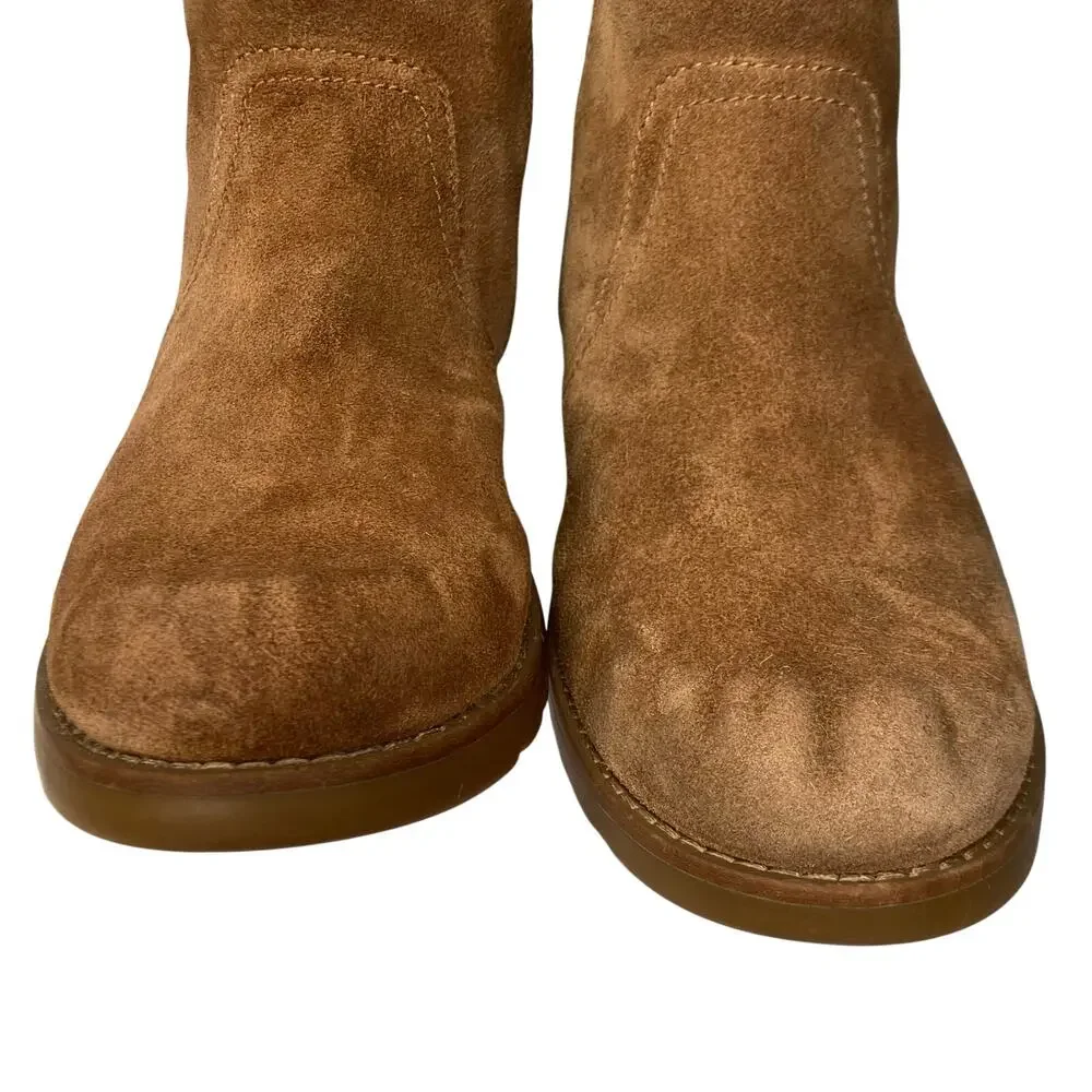 UGG Kids' Cecily Ankle Boot Girls Sz 6 Chestnut Suede with Bow